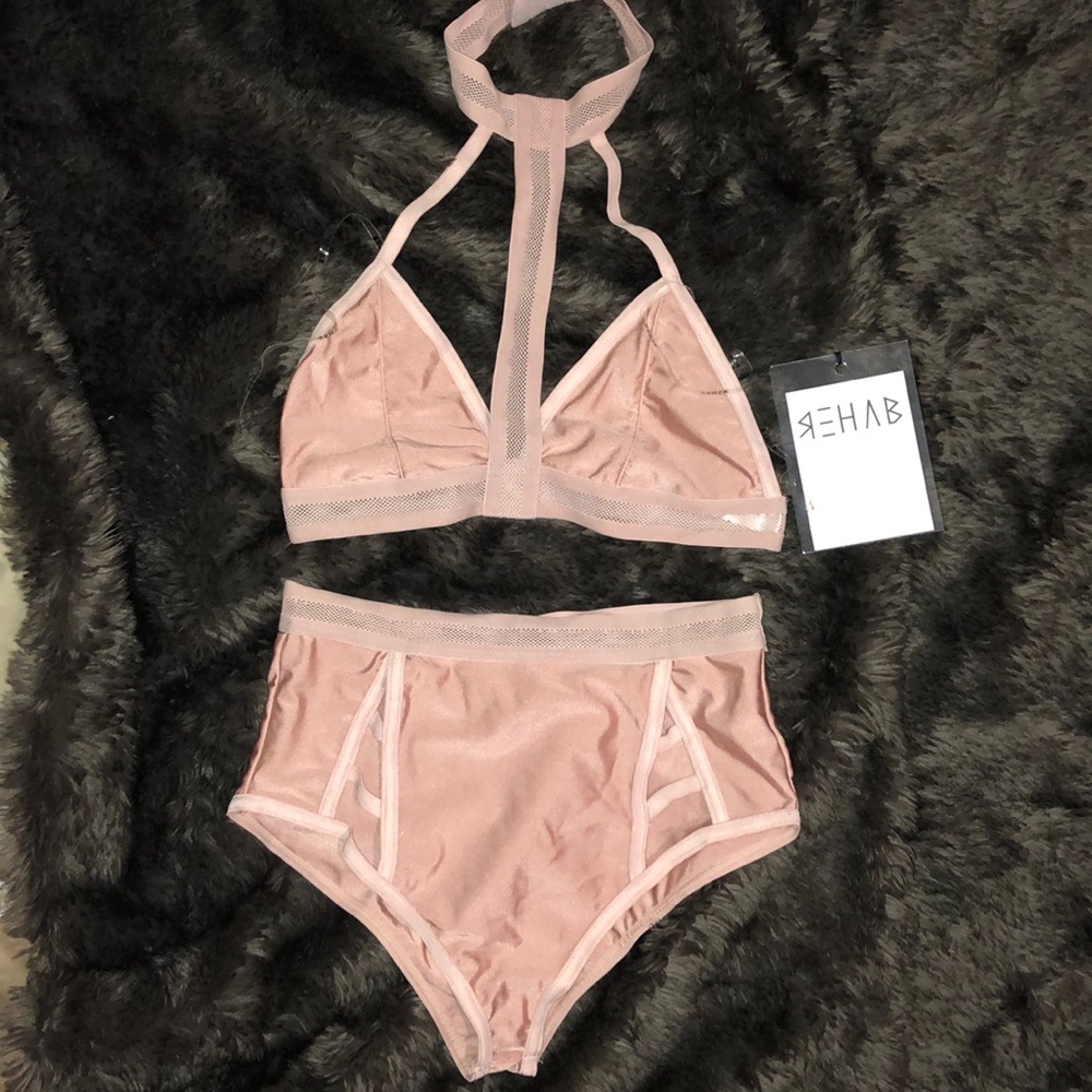 ✨HIGH-WASTED 2 PIECE STRAPPY MESH BIKINI✨